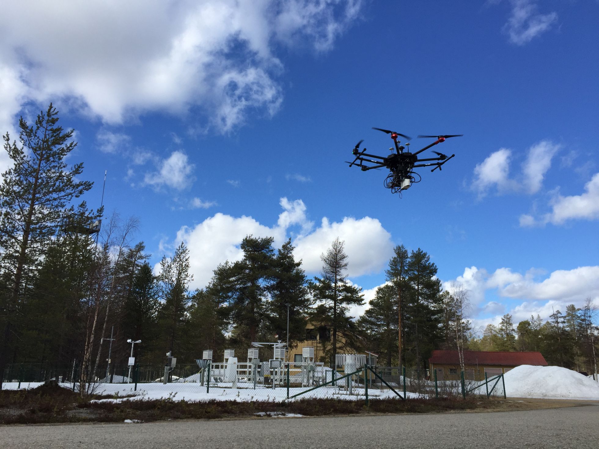 Drone starting a measurement flight
